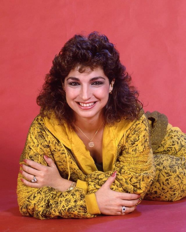 Gloria Estefan posing for an album cover, 1988.