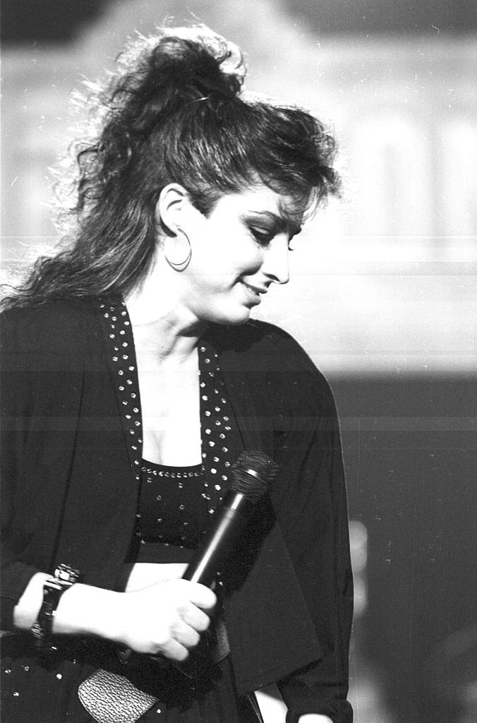 Gloria Estefan on the stage, 1982.