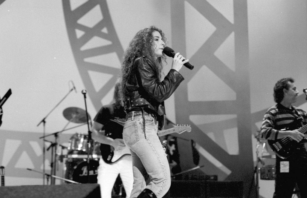 Gloria Estefan performing, 1983.