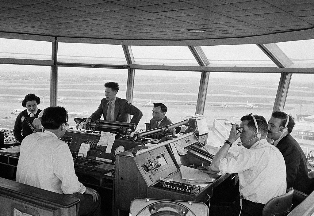 Control Tower of Heathrow Airport, 1957.