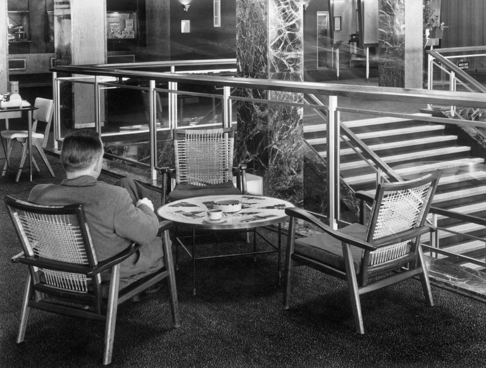 Seating in the Europa building, now called Terminal 2, 1950s.