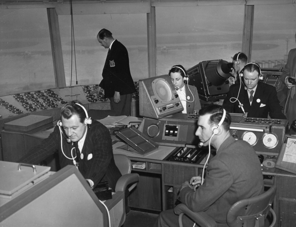 The Heathrow Air Traffic Control Tower, 1955.