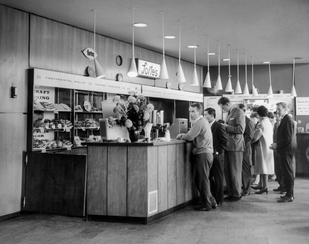 Fortes snack bar, 1950s.