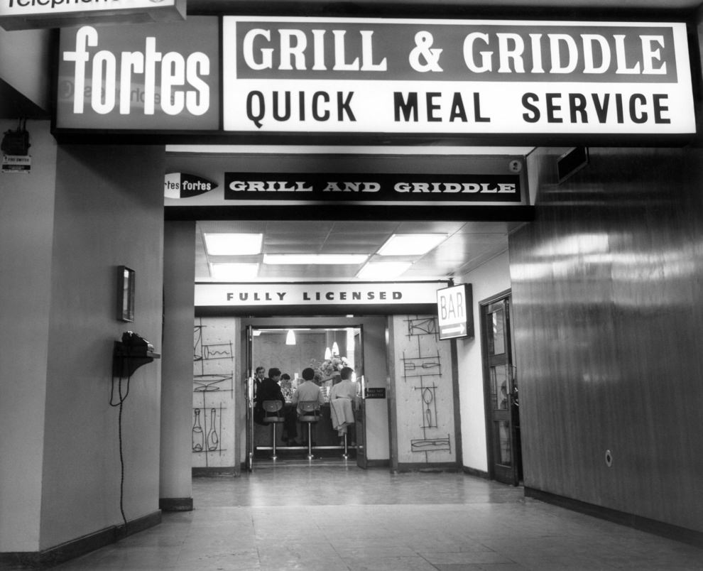 Fortes Grill and Griddle restaurant, 1950s.