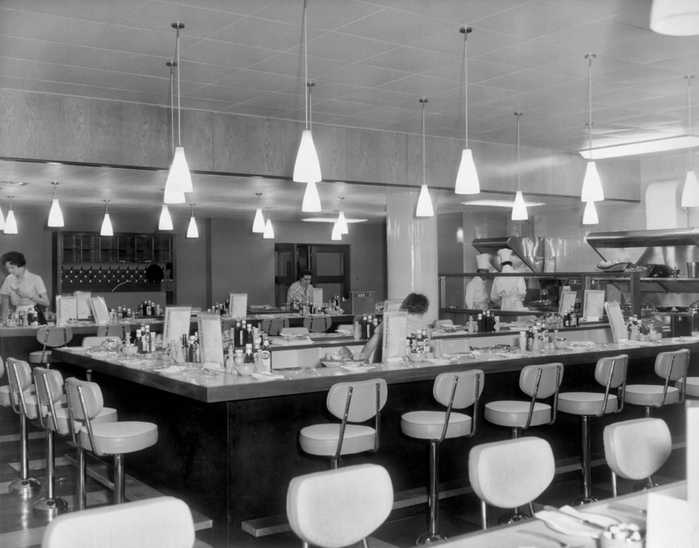 Fortes Grill and Griddle restaurant, 1950s.