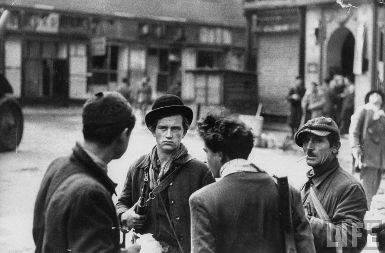 Hungarian Freedom Fighters during revolution against Soviet backed communist government.