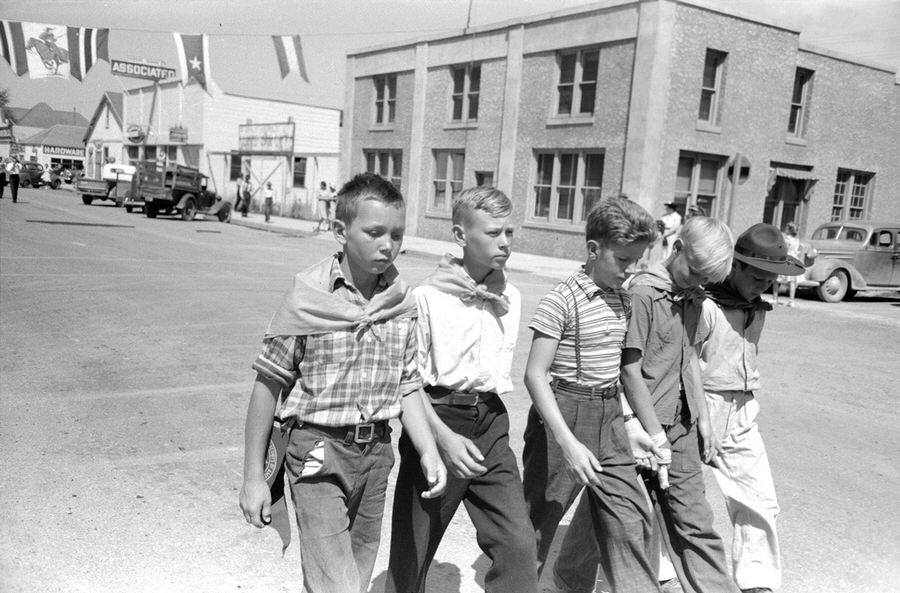 Boy scouts in the parade, July 4,1941.