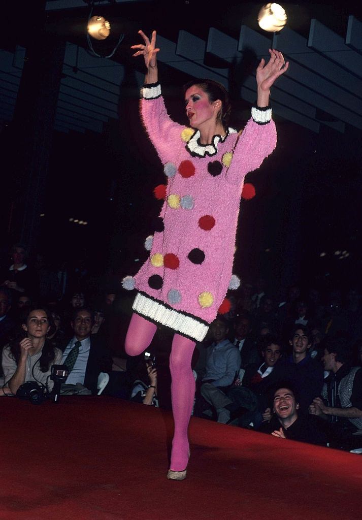 Janice Dickenson dancing on the stage, 1980.