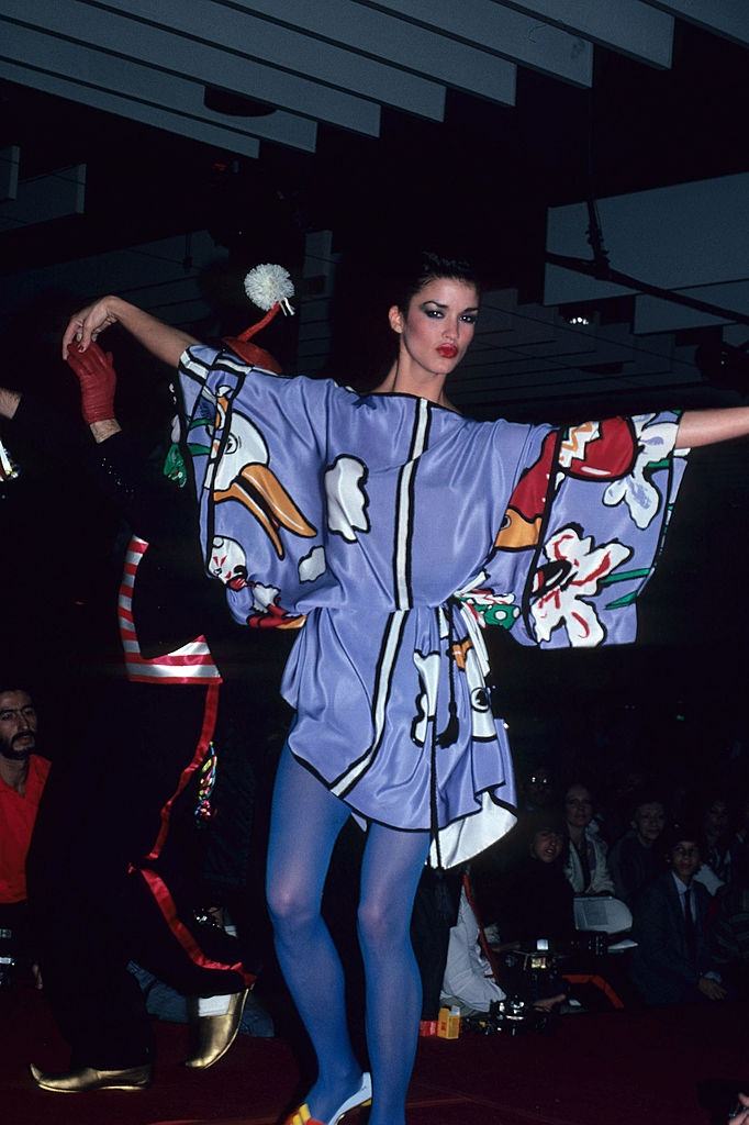 Janice Dickenson dancing on the stage, 1980.