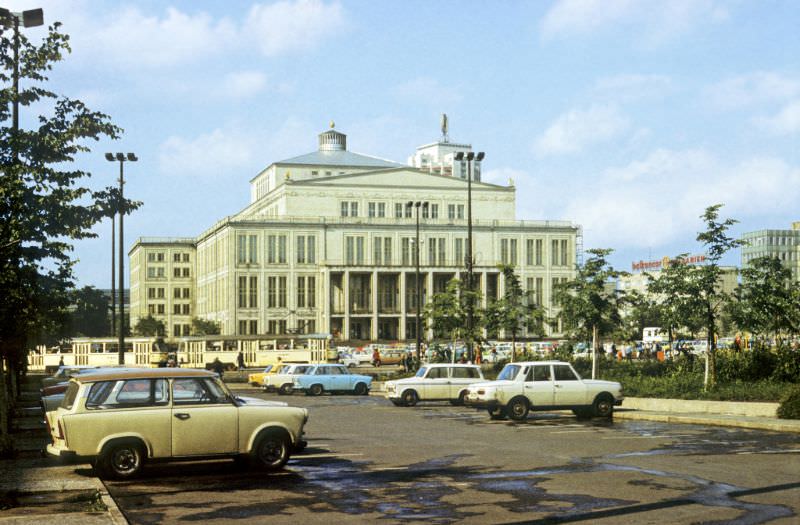 Opera House, Augustusplatz, before Karl-Marx-Platz, 1984