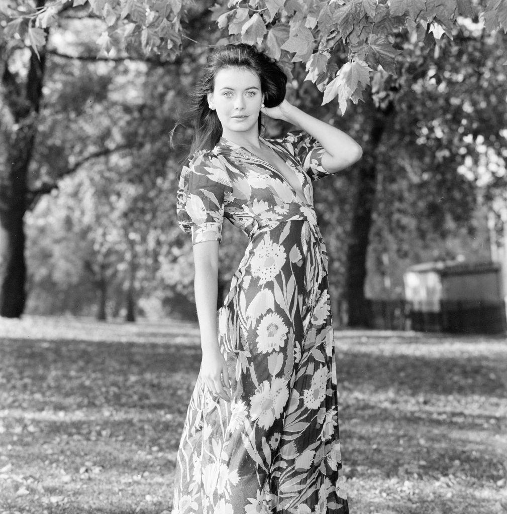 Lesley Anne Down at her home in Primrose Hill, London, 1972.