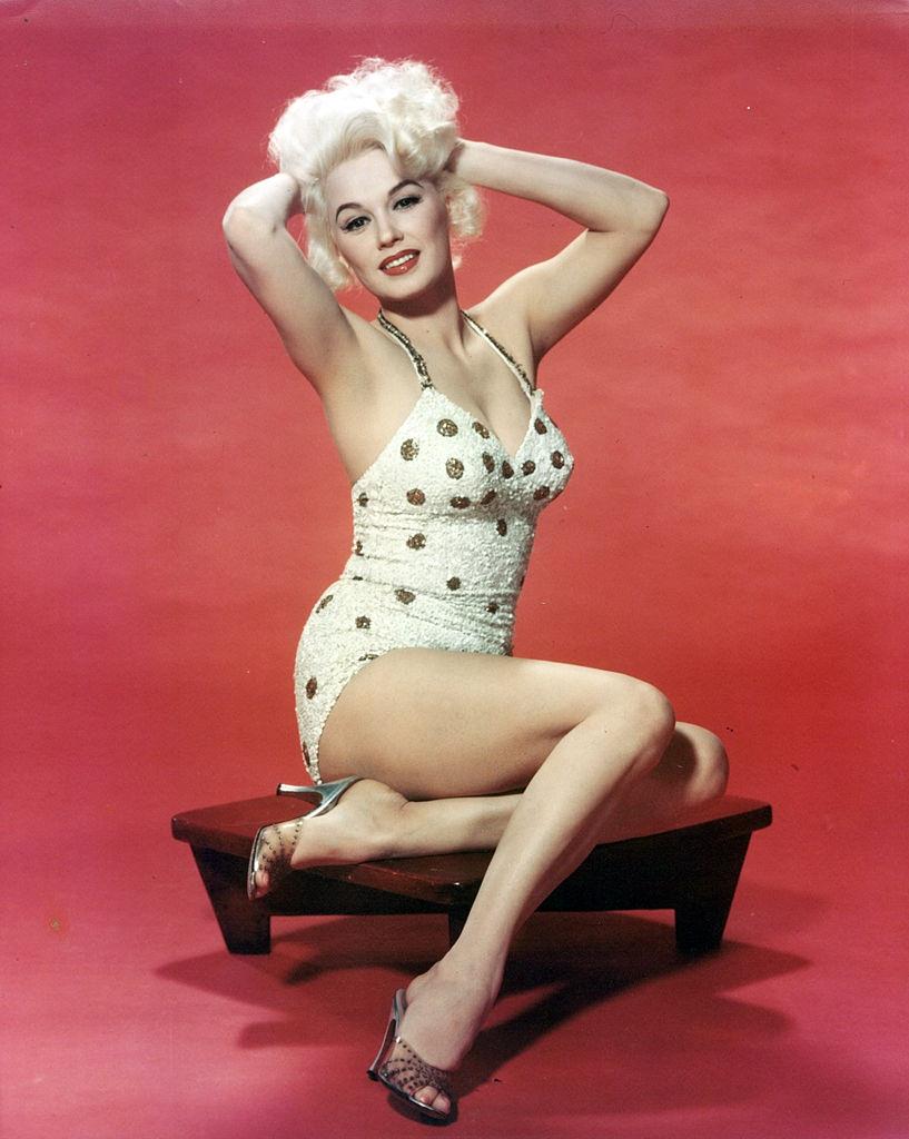 Mamie Van Doren in publicity portrait for the film 'The Second Greatest Sex', 1955.