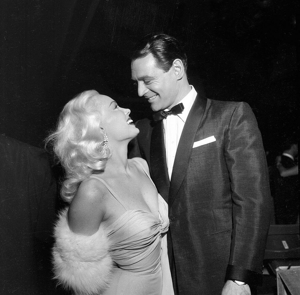 Mamie Van Doren with her husband Ray Anthony, 1957