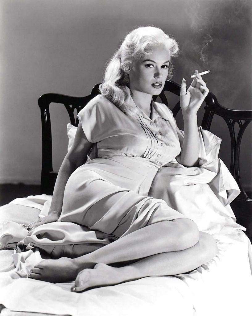 Mamie Van Doren in a scene from the movie "Girls Town", 1959.