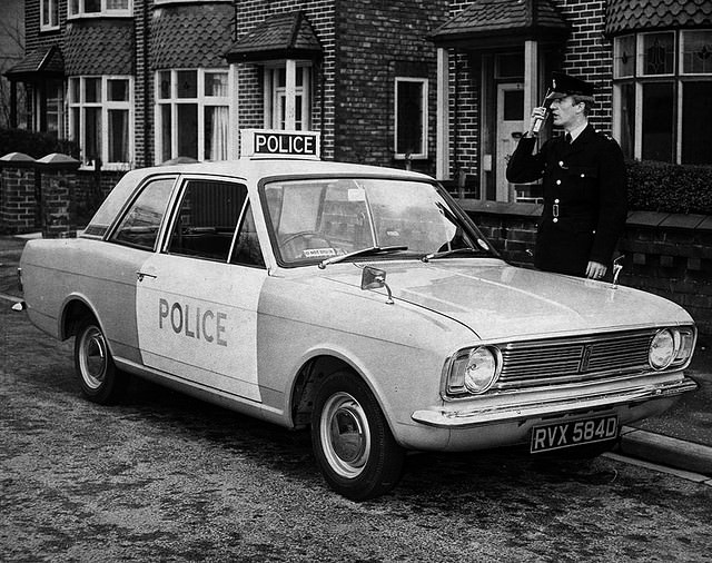 Manchester City Police Ford Cortina patrol car from the 1960s