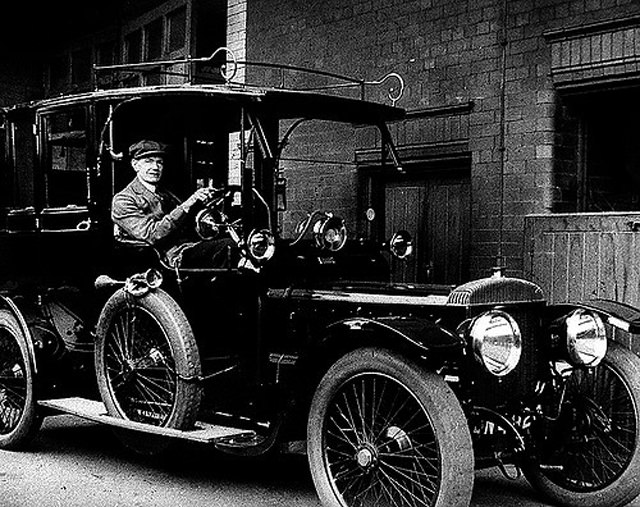 The first car in police use on the region's roads, Bolton, 1925