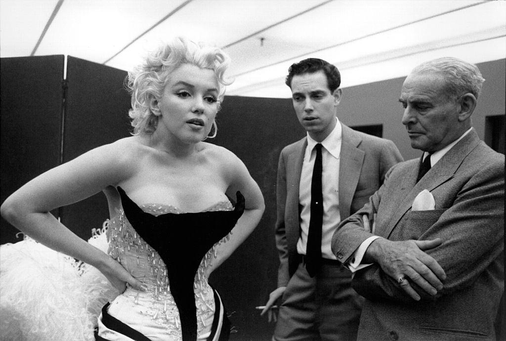Marilyn Monroe in the dressing room.