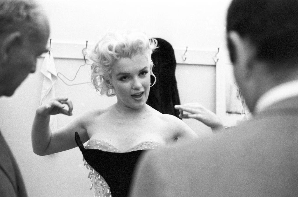 Marilyn Monroe talking about her dress.