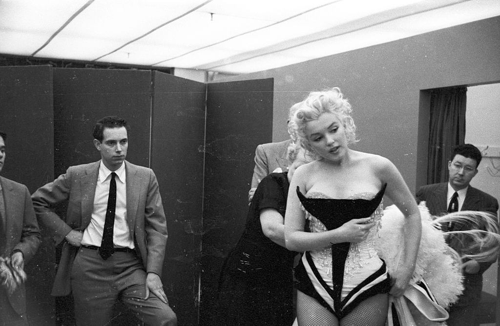 Marilyn Monroe in the dressing room, March 1955.