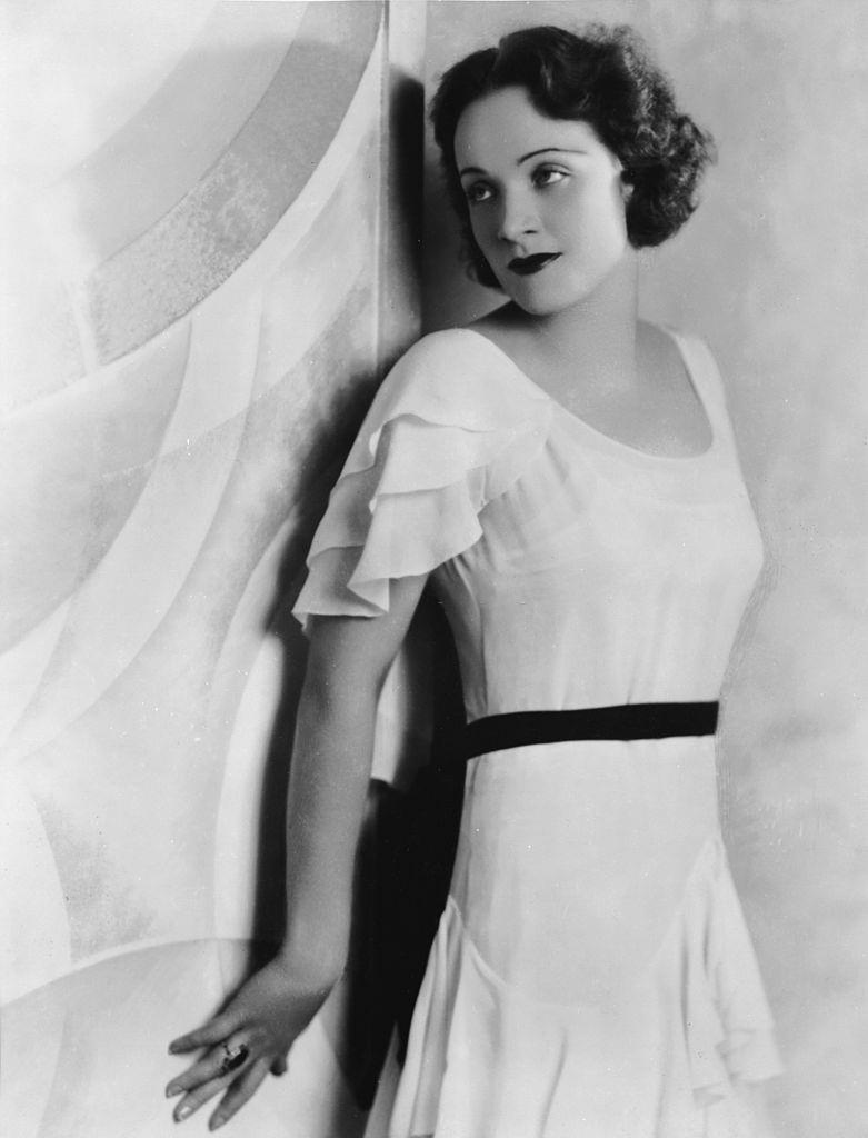 Marlene Dietrich as a brunett, 1930.