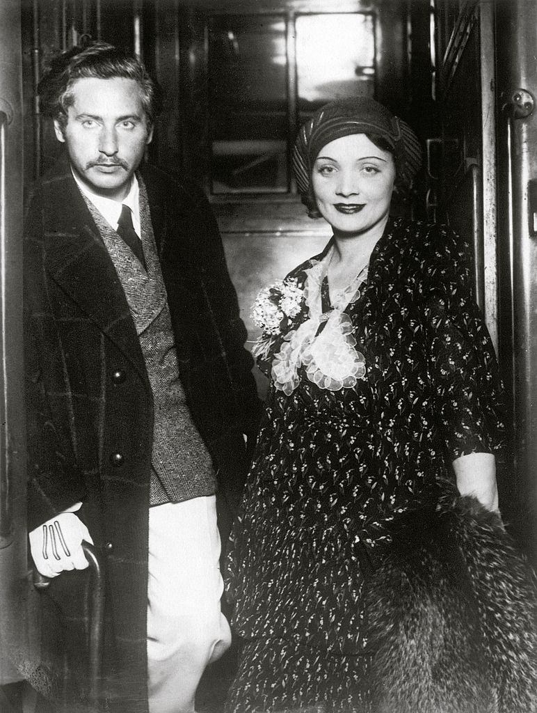 Marlene Dietrich with American-Austrian film director Josef von Sternberg, 1930s.
