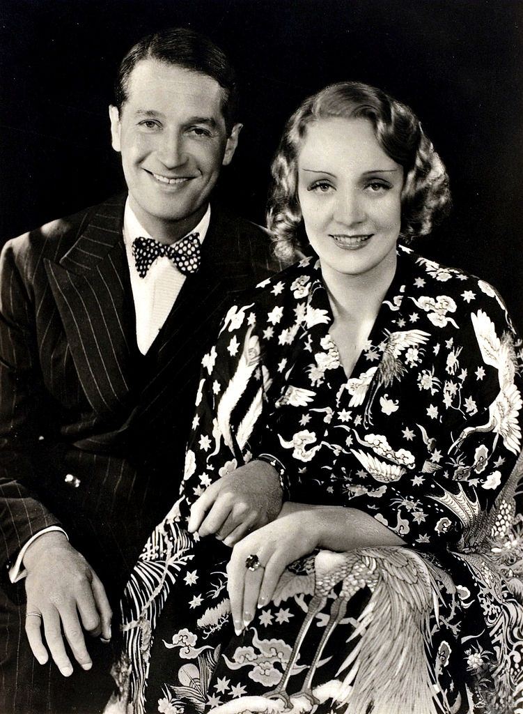 Marlene Dietrich with Maurice Chevalier, 1932.