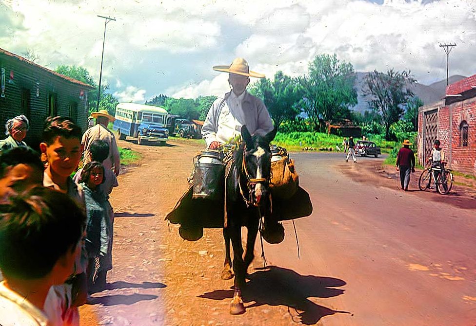 Man on murro on the streets of Mexico, 1950s