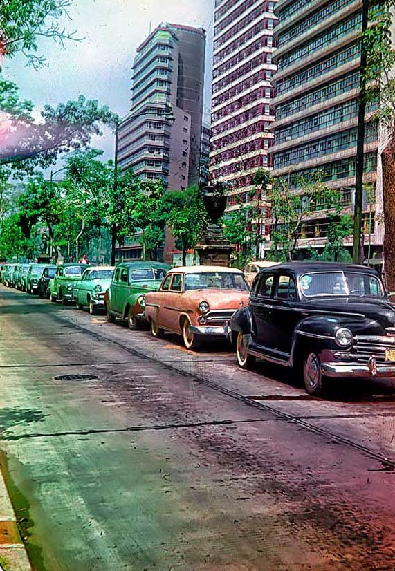 Buildings along the Reforma, Mexico City, 1952