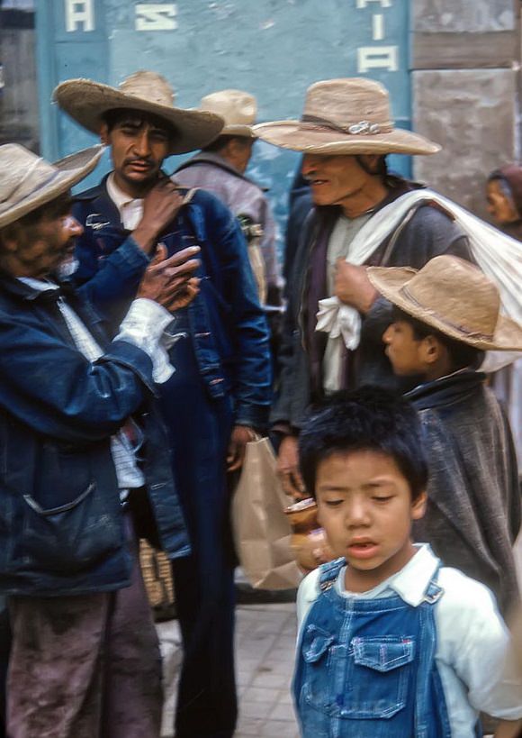 On the street near the marketplace in Mexico, 1958