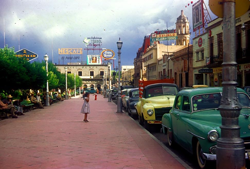 Streets in Durango, Mexico, 1956