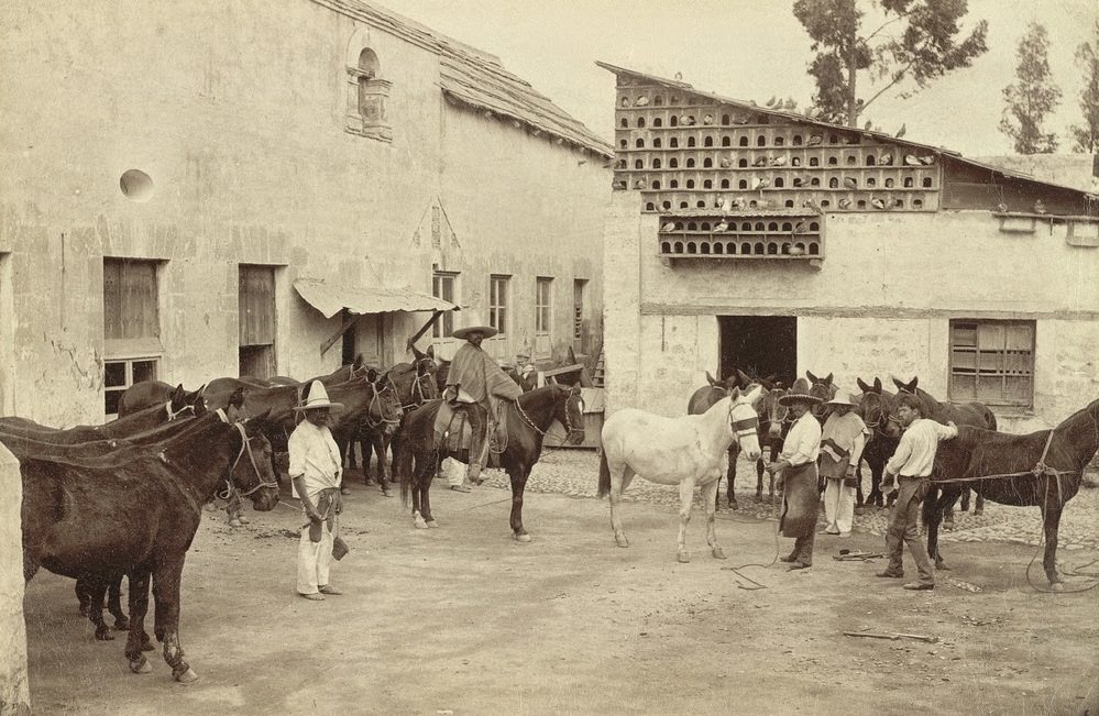 Shoeing the Mules (Mexican Village Scene), 1855