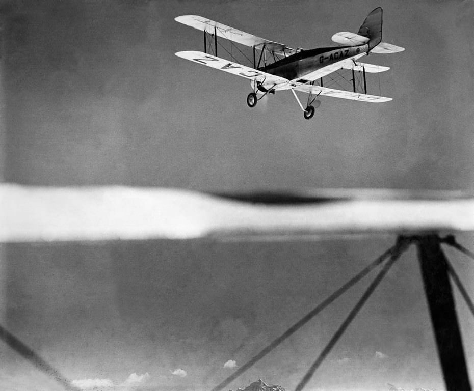 The first men flying over Everest, 1933