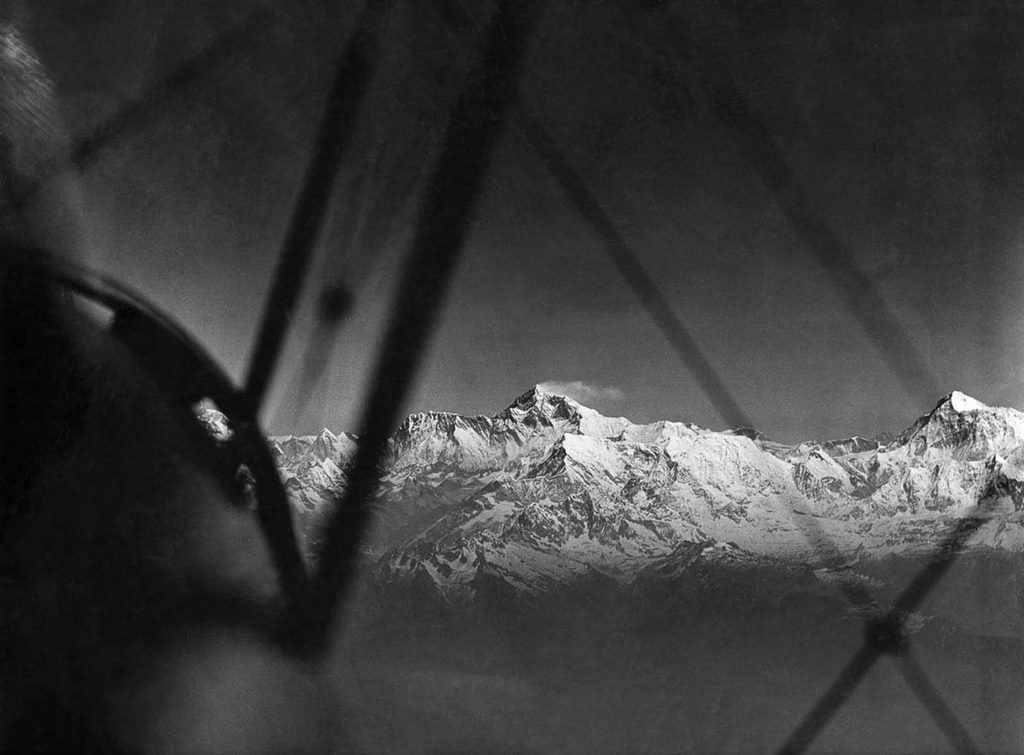 Everest and Makalu, seen from the south.