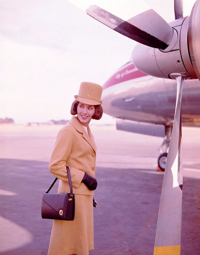 Air Hostess Uniform 1965 Gold