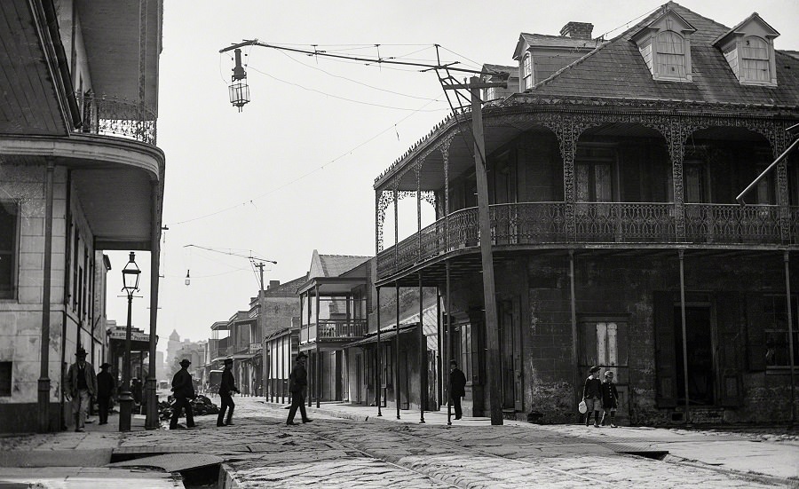 The French Quarter, New Orleans, 1890s.