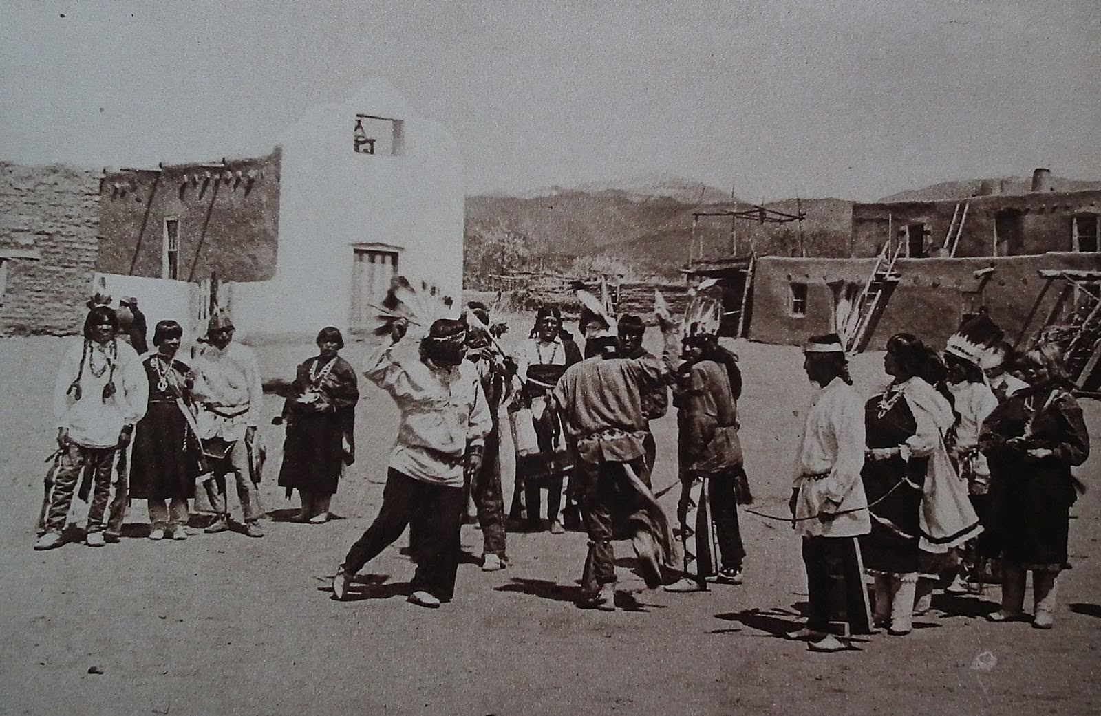 Pueblo Indians in Tusuque, New Mexico.