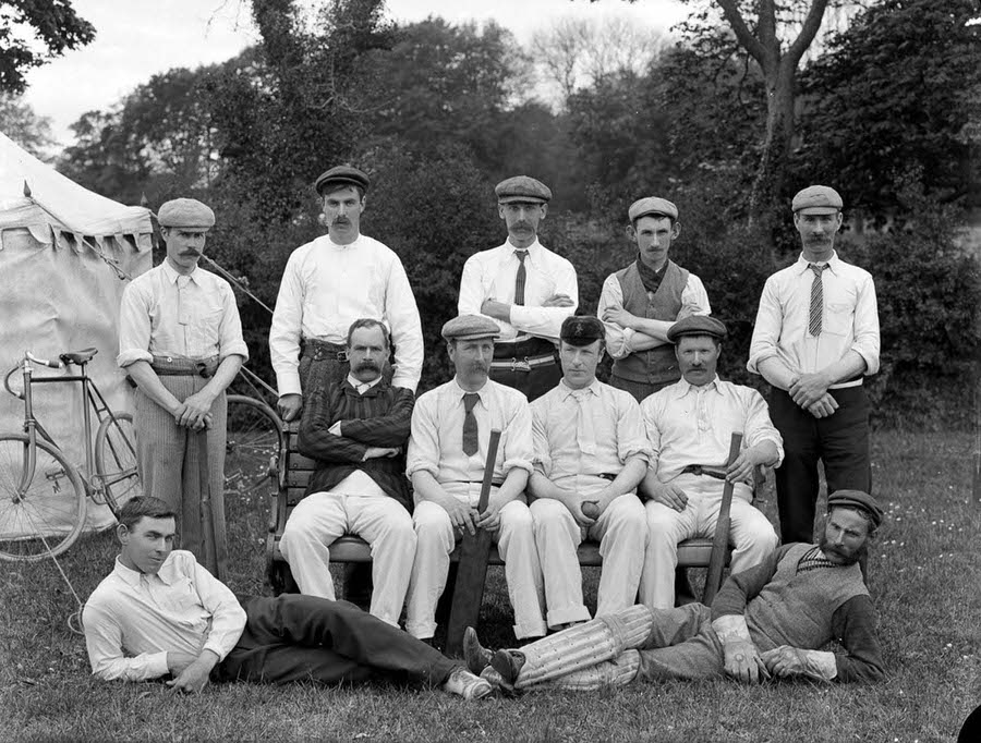 Cricket players, 1902.