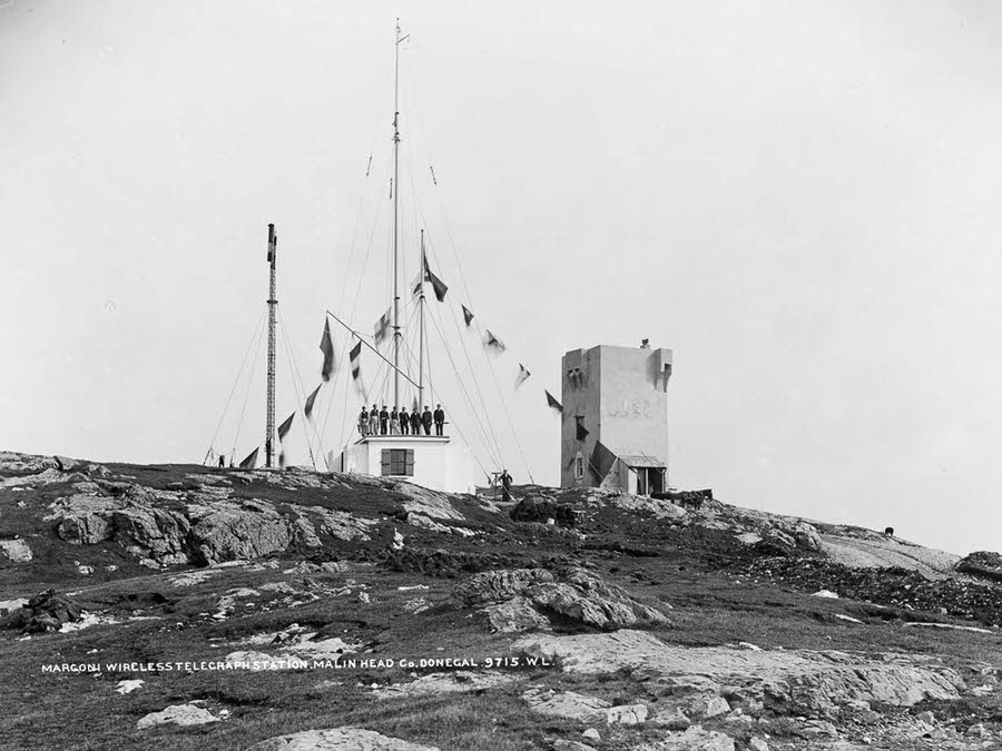Marconi Wireless Telegraph Station, Malin Head, County Donegal, 1902.