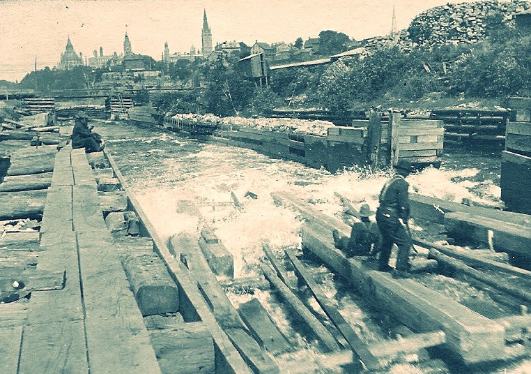 Timber Slide in Ottawa, 1890s