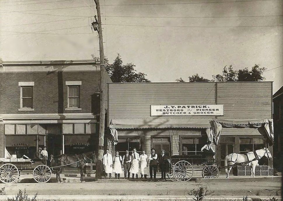 Butchery on Richmond Rd. in Westboro, 1890s