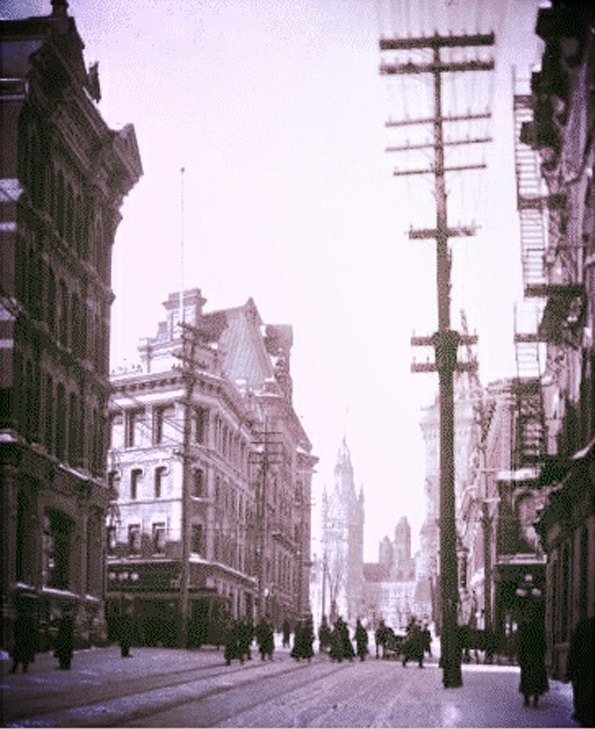 Metcalfe St. looking north to Sparks St., 1890