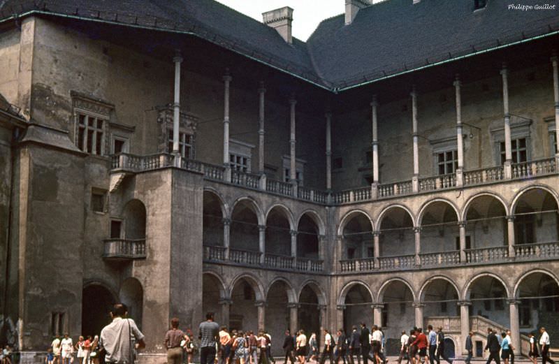 The royal castle of Wawel. Krakow, July 1970