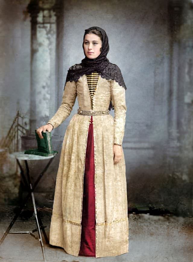 Pretty girl from Saratov, Russia, 1900s