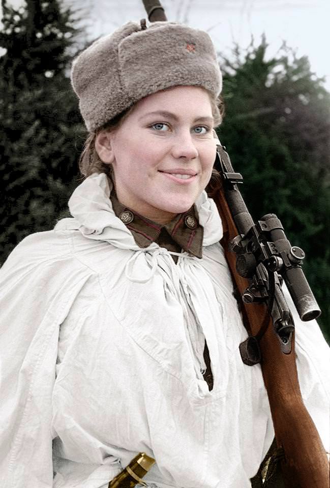 Roza Shanina was one of the 800,000 women who fought in Russia.