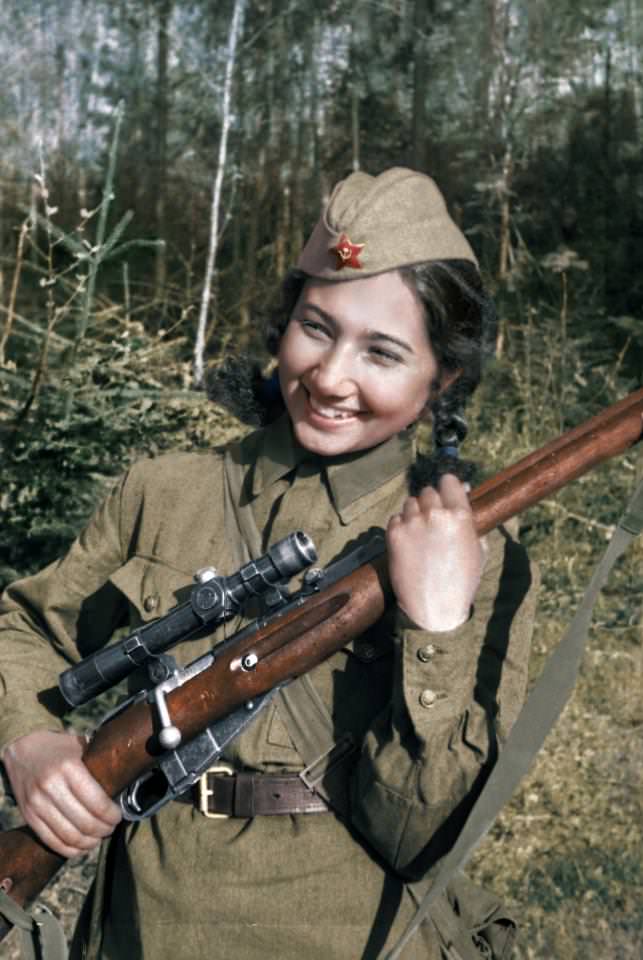 Ziba Ganiyeva was one of the Russian women fighting against Nazi Germany during WWII.