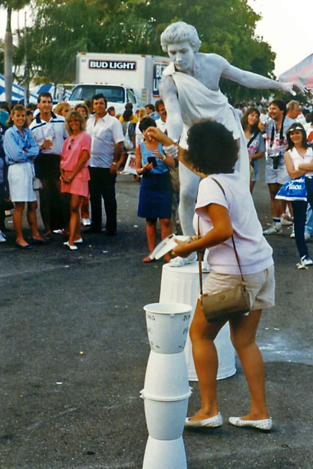 Street performer, SunFest, West Palm Beach, 1987