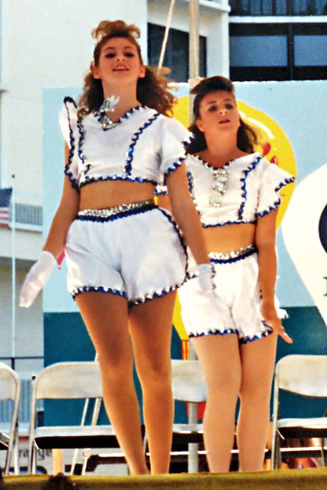 Girls performing at dance exhibition, West Palm Beach, 1989