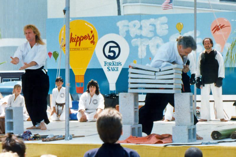Karate demonstration, SunFest, 1989