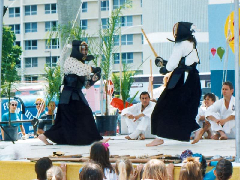 Kendo, martial arts demonstration, sunFest, 1989