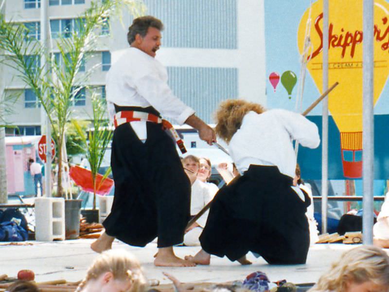 Martial arts demonstration, SunFest, West Palm Beach, 1989